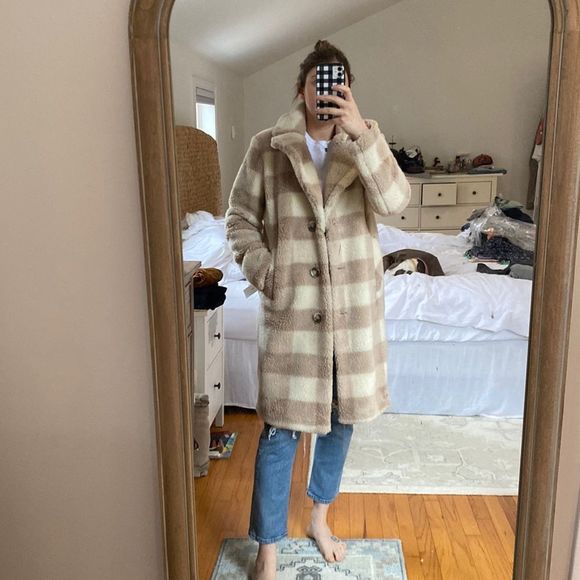 Bernardo Plaid Teddy coat - Picture 1 of 5